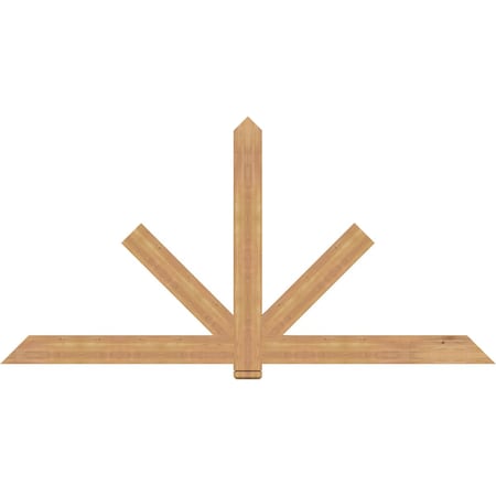 Ekena Millwork Kennewick Timber Gable Bracket, Western Red Cedar, 96"W x 48"H x 1 1/2"D x 5 1/2"F, 12/12 Pitch GBW096X48X0206KEN00SWR